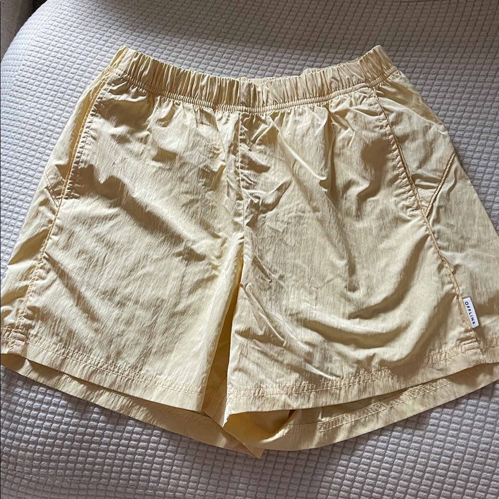 Women's Athletic Shorts in Butter Yellow